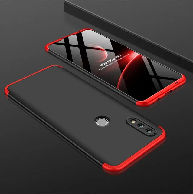 For Huawei P Smart 2019 360 Degree Full Protection Hard Plastic Cases For Huawei P Smart 2019 POT-LX3 Case Tempered Glass