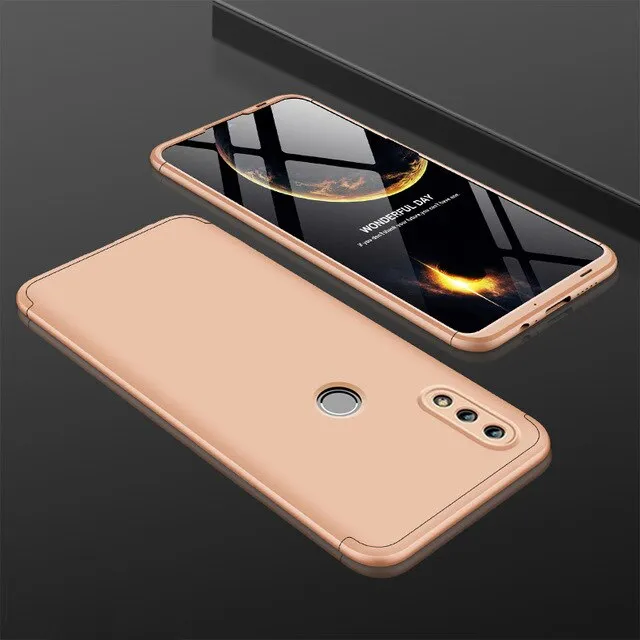 For Huawei P Smart 2019 360 Degree Full Protection Hard Plastic Cases For Huawei P Smart 2019 POT-LX3 Case Tempered Glass