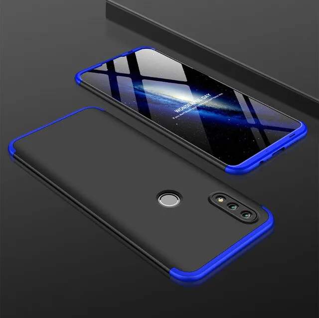 For Huawei P Smart 2019 360 Degree Full Protection Hard Plastic Cases For Huawei P Smart 2019 POT-LX3 Case Tempered Glass