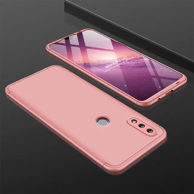 For Huawei P Smart 2019 360 Degree Full Protection Hard Plastic Cases For Huawei P Smart 2019 POT-LX3 Case Tempered Glass