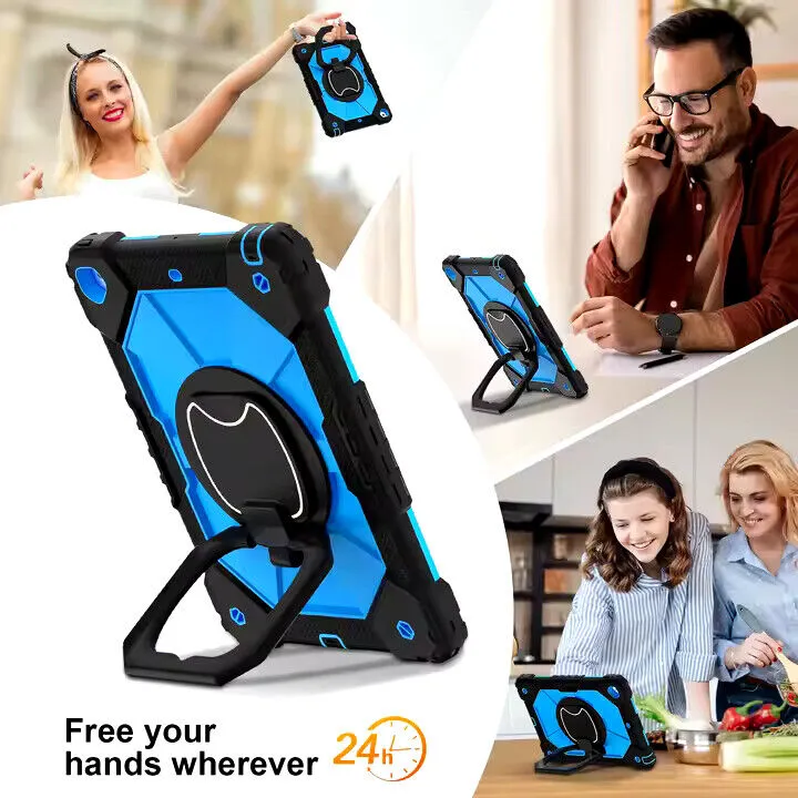 For iPad Air 4th Gen 10.9" Case Kids Heavy Duty Shockproof Cover - Blue - Black