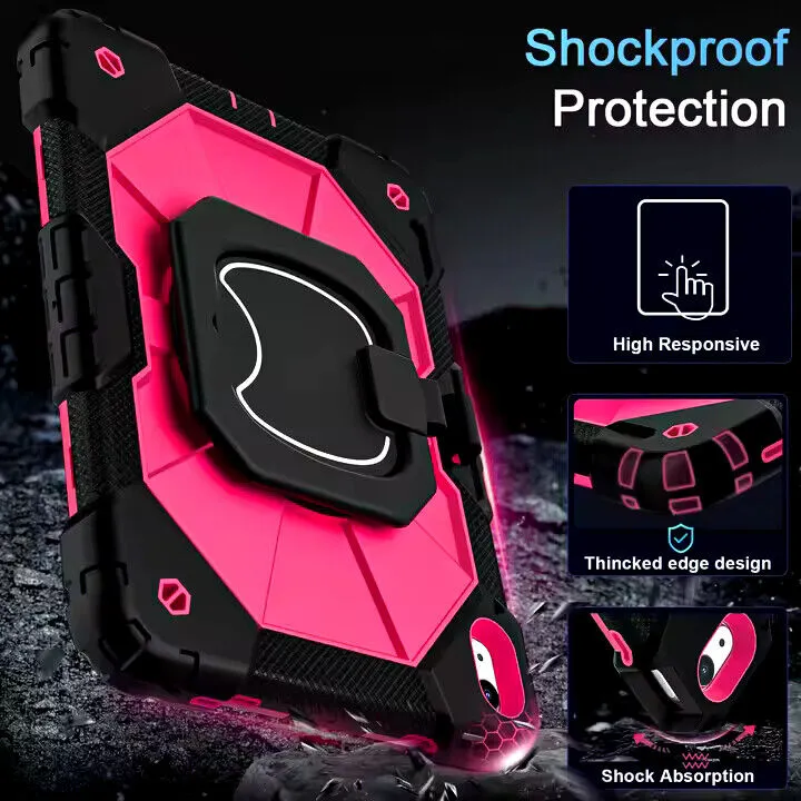 For iPad Air 4th Gen 10.9" Case Kids Heavy Duty Shockproof Cover - Blue - Black