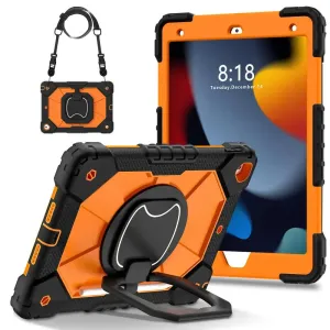 For iPad Air 4th Gen 10.9" Case Kids Heavy Duty Shockproof Cover - Orange - Black