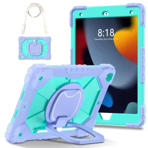 For iPad Pro 11" 3rd Gen Case Kids Heavy Duty Shockproof Cover - Purple - Mint Green