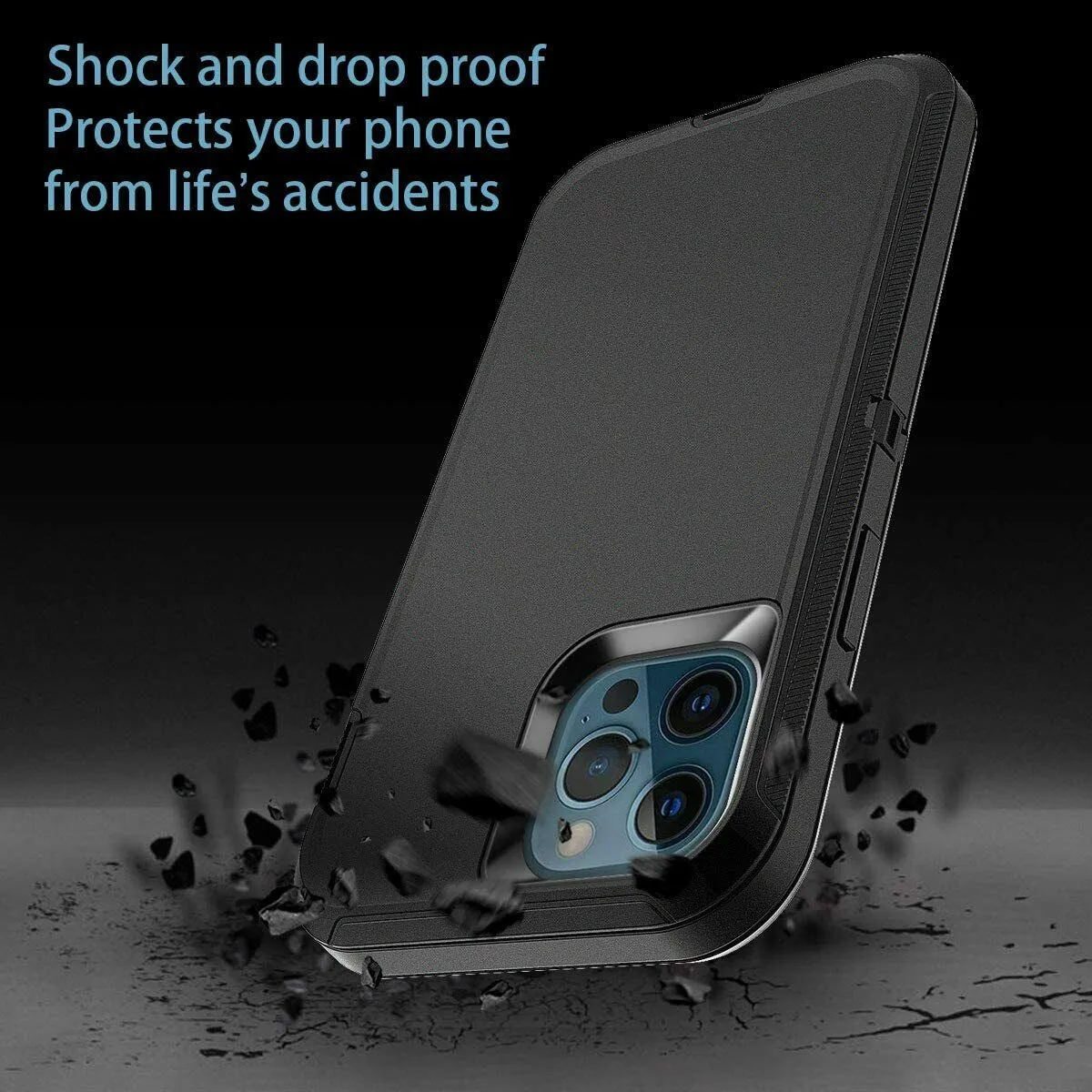 For iPhone 14 Case Rugged Hybrid Defender Armor Trades Shockproof Tough Drop Resistant Cover