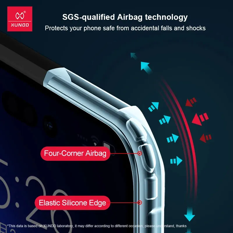 For iPhone 15 Pro Max Case XUNDD Shockproof Transparent Cover