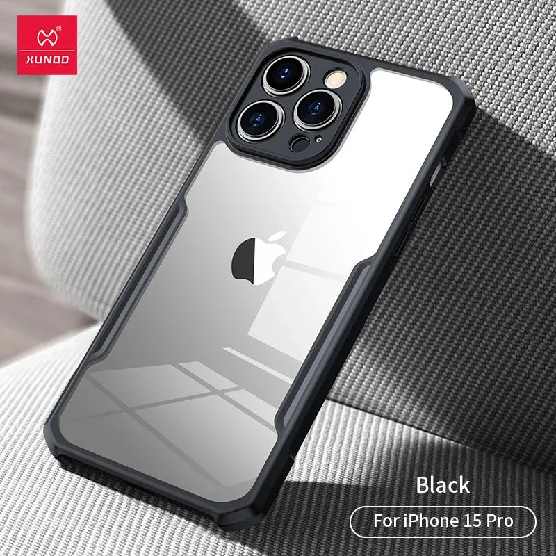 For iPhone 15 Pro Max Case XUNDD Shockproof Transparent Cover