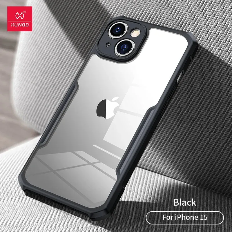 For iPhone 15 Pro Max Case XUNDD Shockproof Transparent Cover
