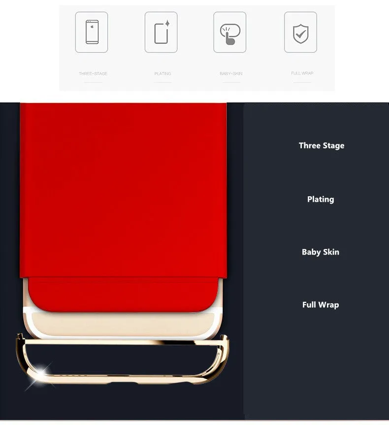 For iphone 5/ 5S/ SE - 3-in-1 SHOCKPROOF Dual Layer Thin Back Cover Case For iphone 5 / 5S / SE