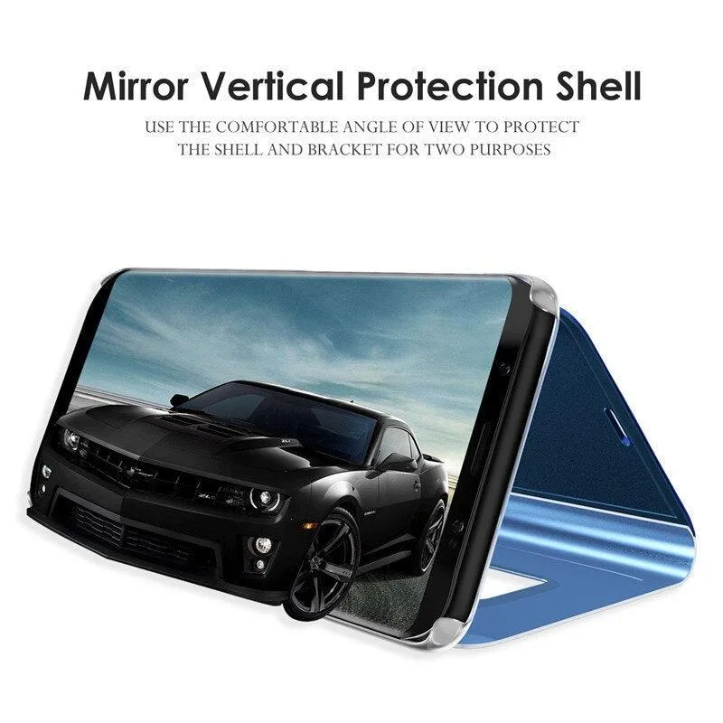 For Samsung A23 5G Case Luxury Smart Mirror Magnetic Flip Leather Kickstand Phone Case For Samsung Galaxy A33 A53 A73 Back Cover