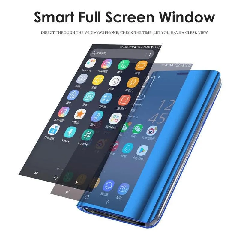 For Samsung A23 5G Case Luxury Smart Mirror Magnetic Flip Leather Kickstand Phone Case For Samsung Galaxy A33 A53 A73 Back Cover