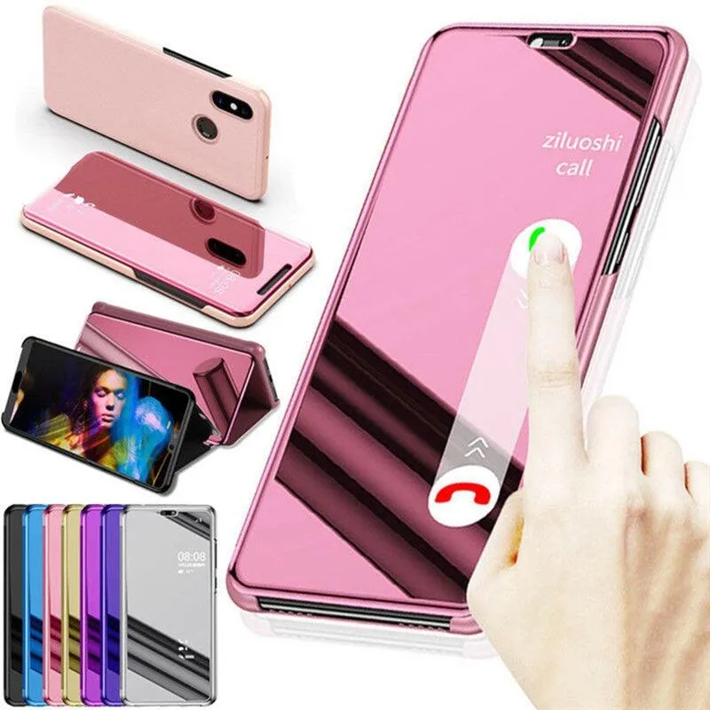 For Samsung A23 5G Case Luxury Smart Mirror Magnetic Flip Leather Kickstand Phone Case For Samsung Galaxy A33 A53 A73 Back Cover