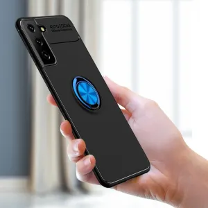 For Samsung Galaxy S21  Case Ring Holder Soft Silicone Matte Back Cover Phone Case For Samsung Galaxy S21 Plus Ultra