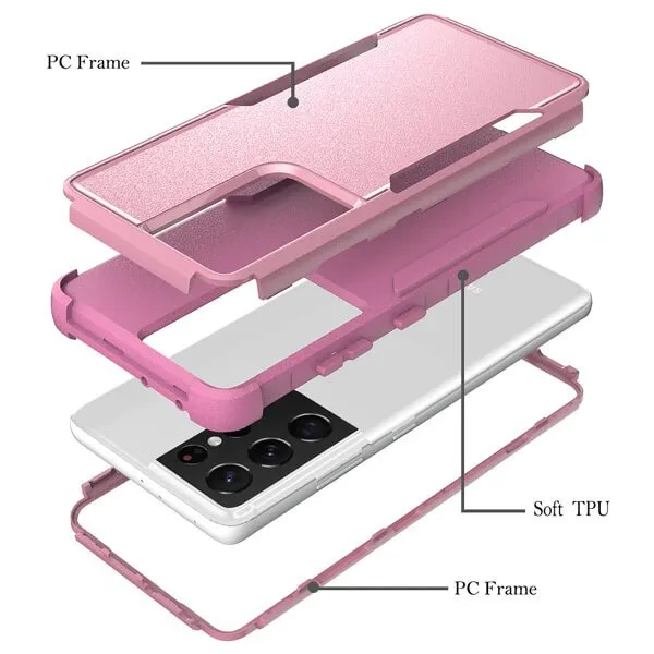 For Samsung Galaxy S22 Ultra 5G 3in1 Case Drop Resistant Adventure Tardis Hybrid Armor Heavy Duty Rugged Shockproof Tough Cover