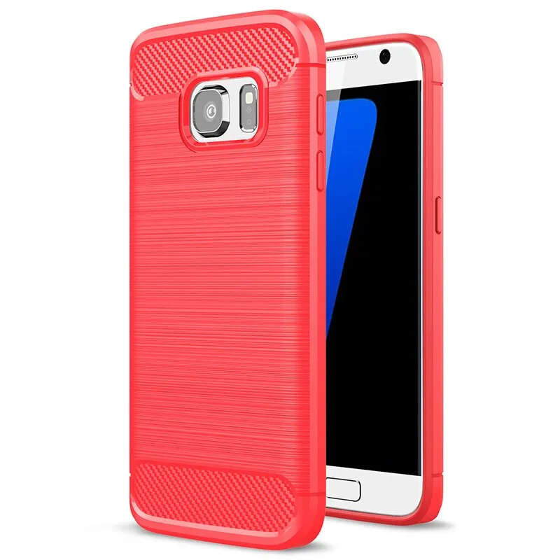 For Samsung Galaxy S7 S 7 Edge Case Carbon FIber Cover Shockproof Phone Case For Samsung S6 S 6 Edge Cover Full Protection Shell