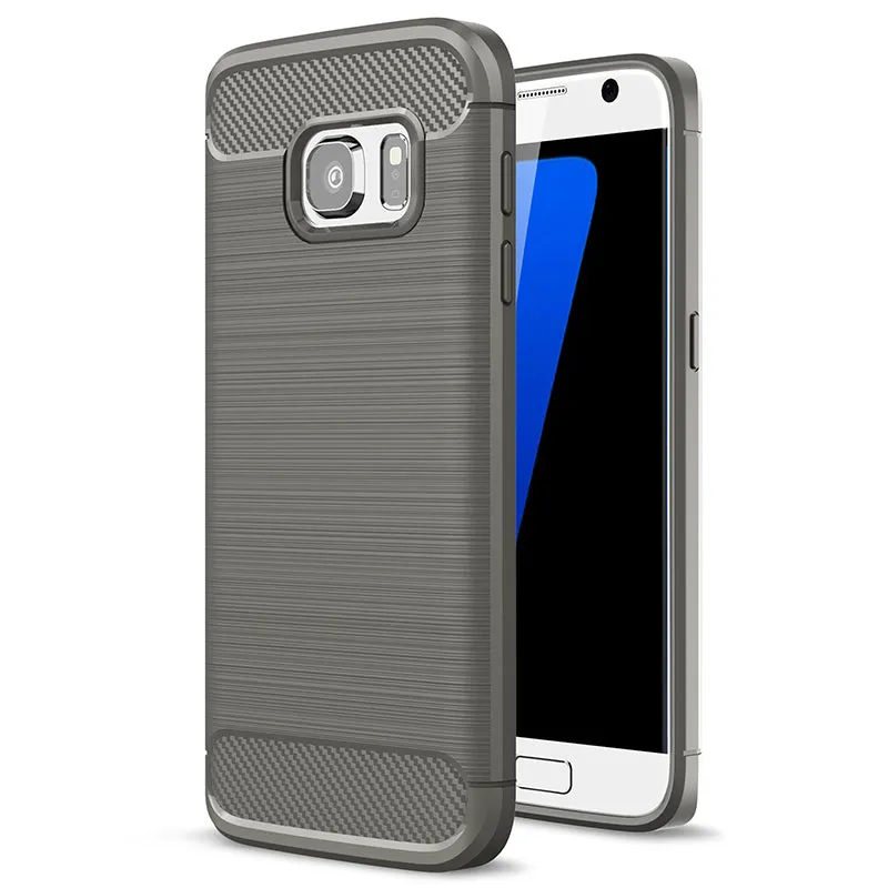 For Samsung Galaxy S7 S 7 Edge Case Carbon FIber Cover Shockproof Phone Case For Samsung S6 S 6 Edge Cover Full Protection Shell