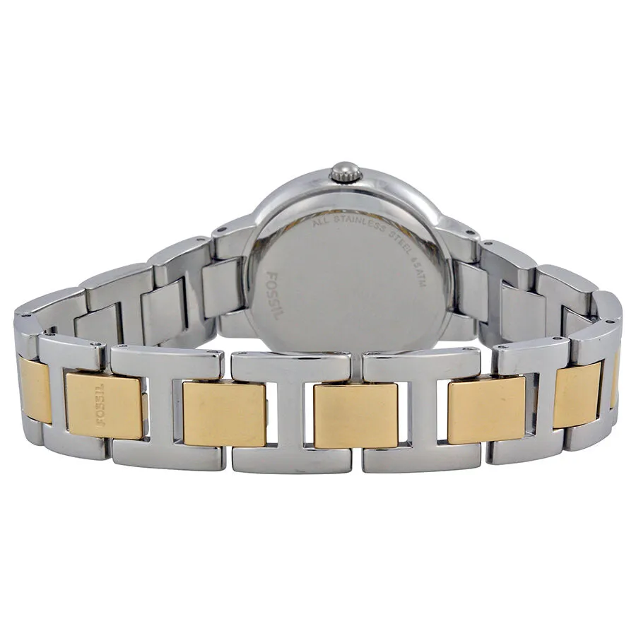 Fossil Virginia Silver Dial Two-tone Steel Ladies Watch ES3503