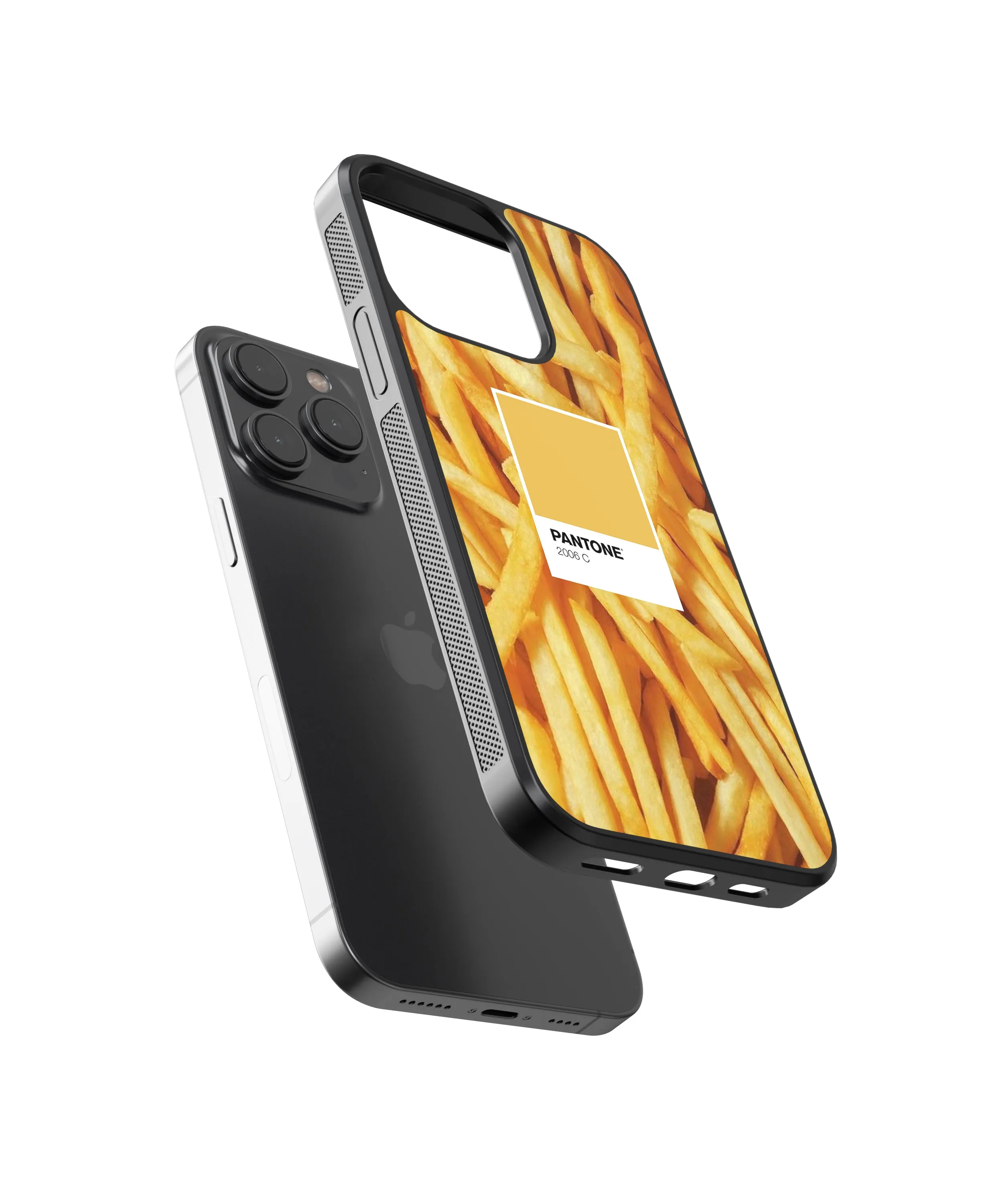 French Fries Polaroid Glass Phone Case Cover