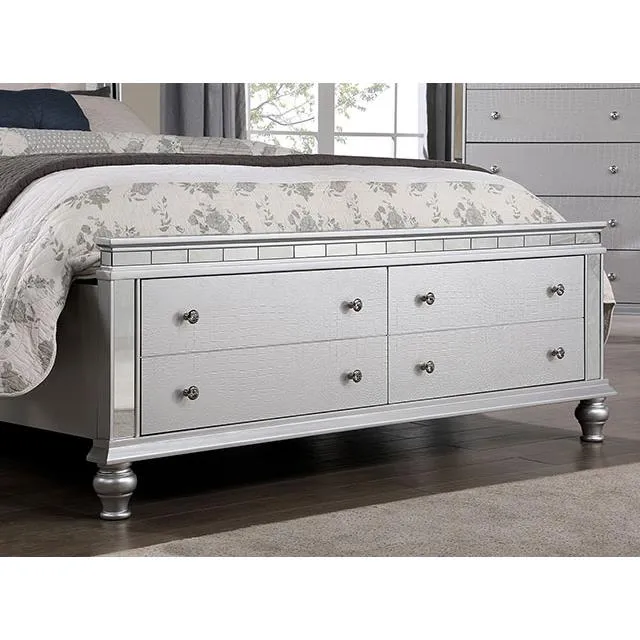 Furniture of America Bellinzona California King Upholstered Panel Bed with Storage CM7992CK-BED