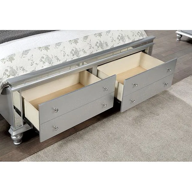 Furniture of America Bellinzona California King Upholstered Panel Bed with Storage CM7992CK-BED