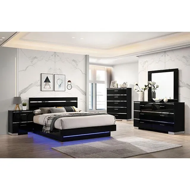 Furniture of America Erlach King Panel Bed FOA7189BK-EK-BED