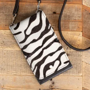 Furry Zebra Phone Purse