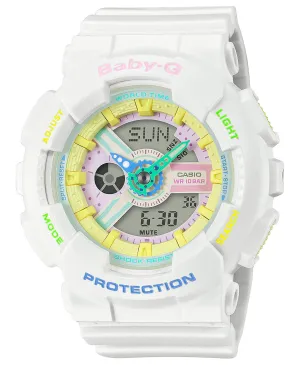 G-Shock BA110TM-7A Baby-G Analog Digital White Resin Strap Women Watches