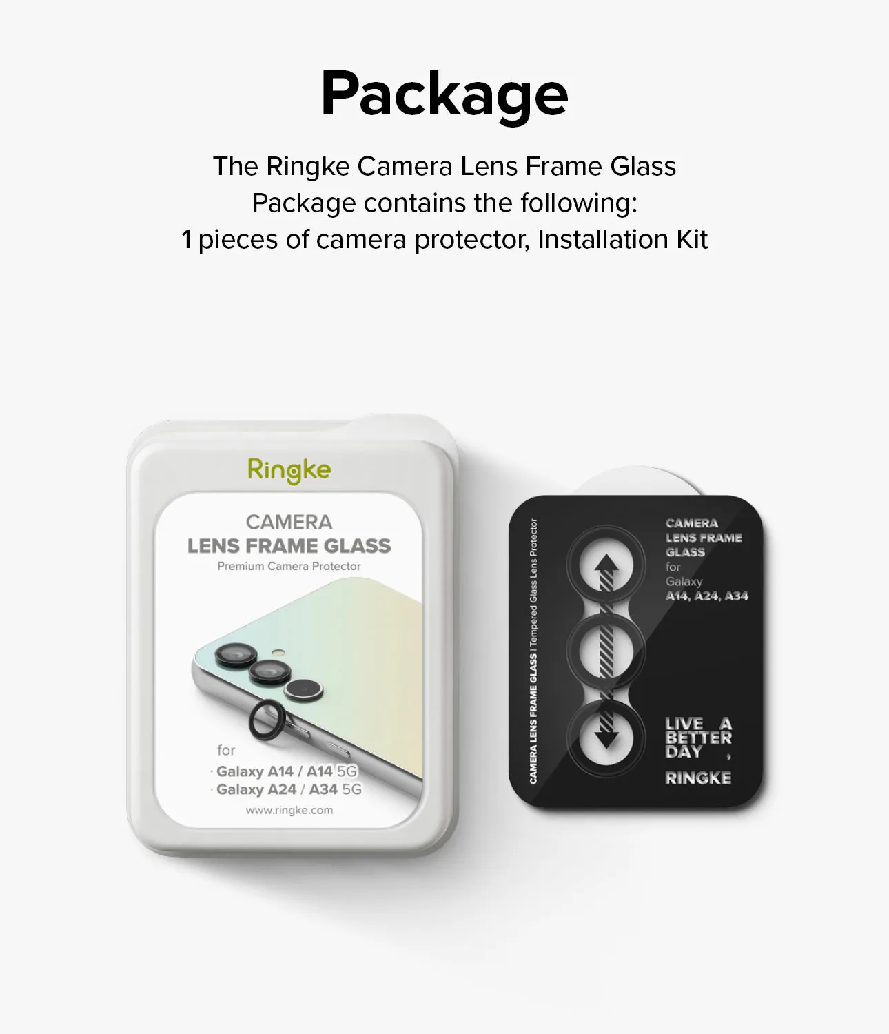Galaxy A14/A24/A34 Camera Lens Protector | Camera Lens Frame Glass