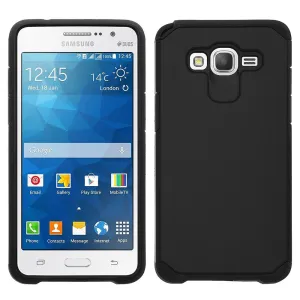 Galaxy Core Prime Case, Samsung Galaxy Core Prime [Impact Resistant] Hybrid Dual Layer Armor Defender Protective Case Cover for Galaxy Core Prime, Black