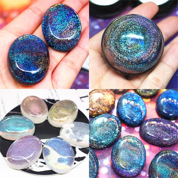 Galaxy Floating Glitter for Resin Crafts (High Quality) | Iridescent Glitter Powder | Unsinkable Glitter Embellishment (Yellow)