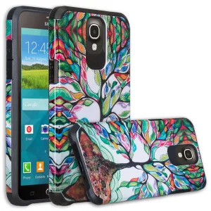 Galaxy Mega 2 Case, Slim Hybrid [Shock Resistant] Dual Layer Protective Case Cover for Samsung Galaxy Mega 2 - Colorful Tree
