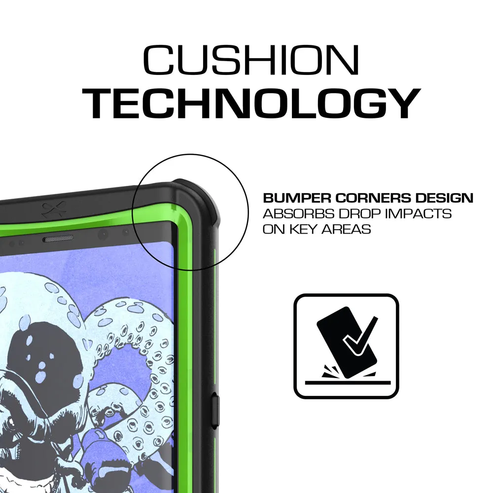 Galaxy Note 8, Ghostek Nautical Series Waterproof Case for Samsung Galaxy Note 8 Heavy Duty | Green