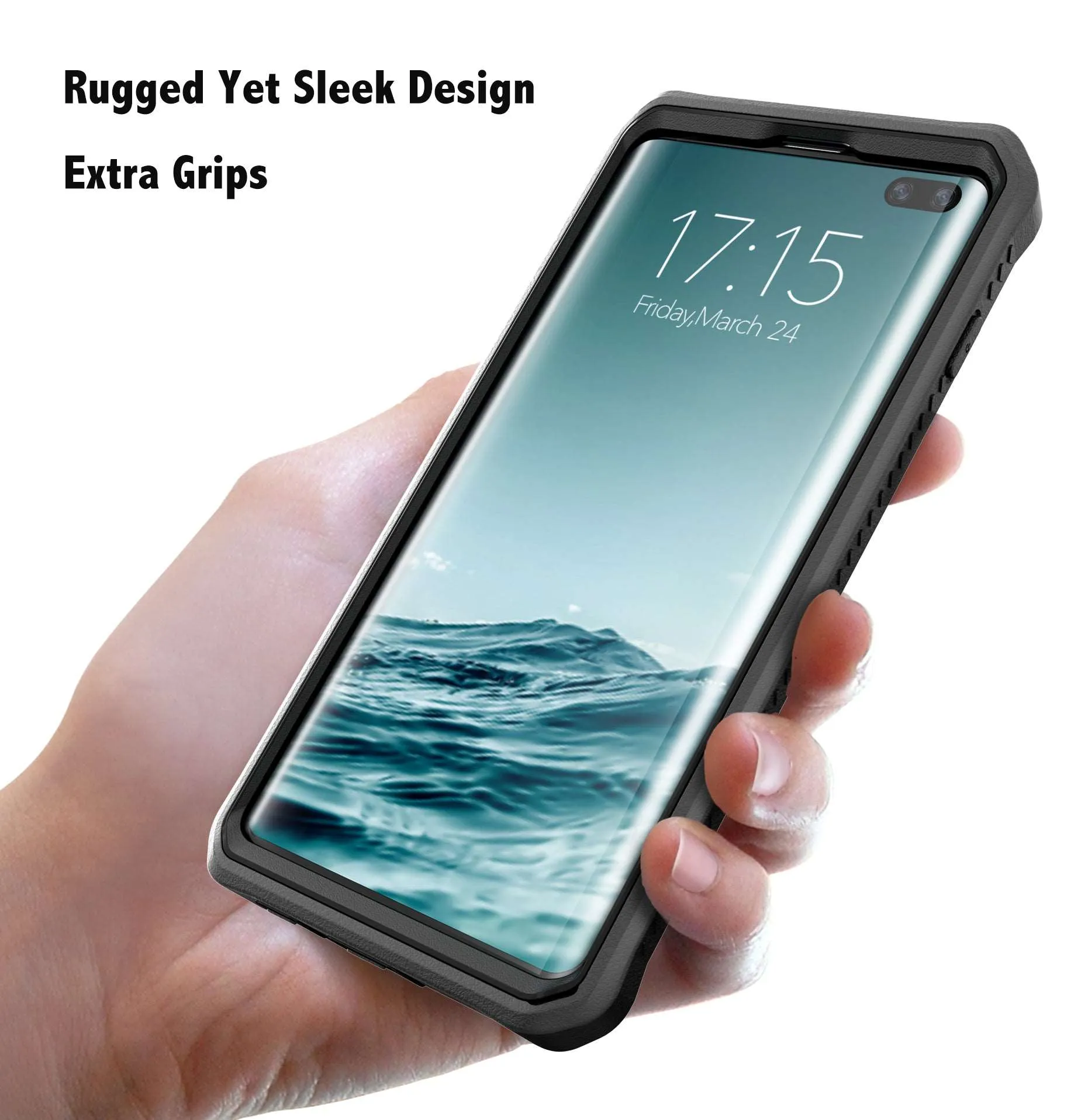 Galaxy S10 Plus Case - Military Grade - ArmadilloTek Series-Black