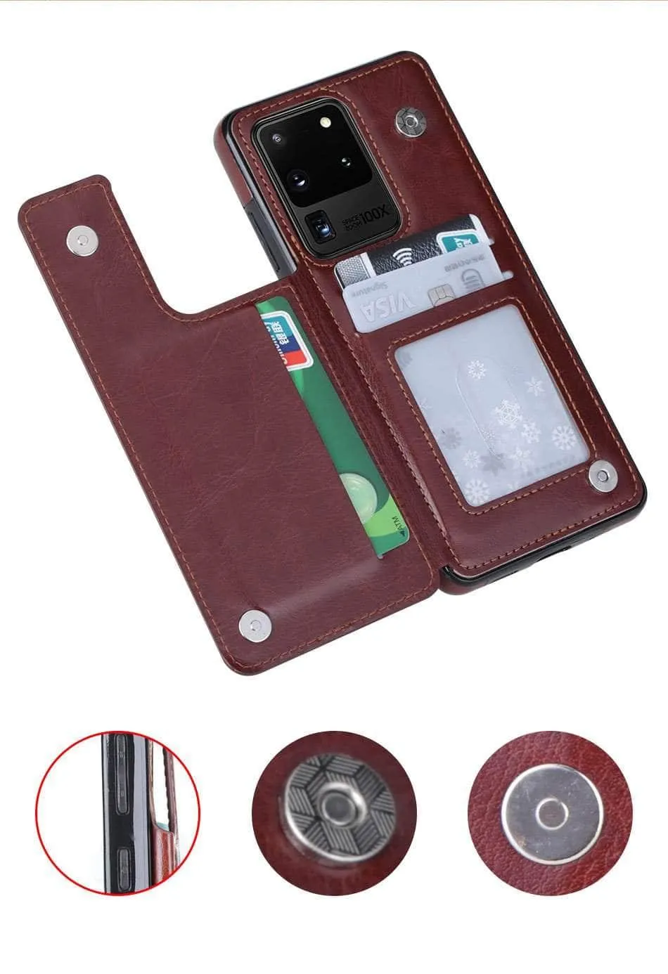 Galaxy S20 Plus S20 Ultra 5G Retro Vintage Wallet Case
