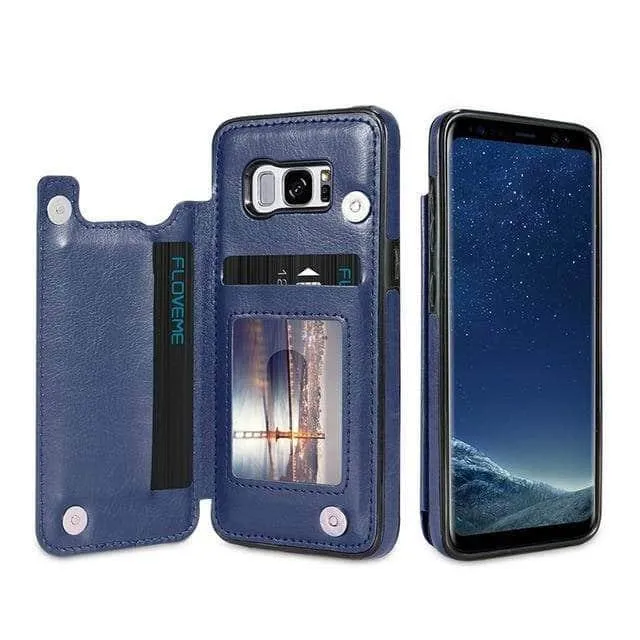 Galaxy S20 Plus S20 Ultra 5G Retro Vintage Wallet Case