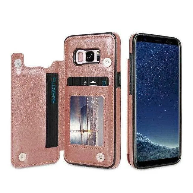 Galaxy S20 Plus S20 Ultra 5G Retro Vintage Wallet Case