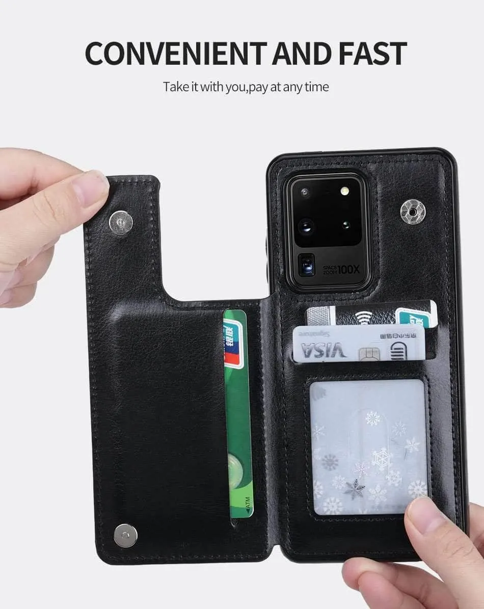 Galaxy S20 Plus S20 Ultra 5G Retro Vintage Wallet Case