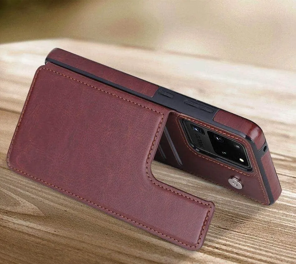 Galaxy S20 Plus S20 Ultra 5G Retro Vintage Wallet Case