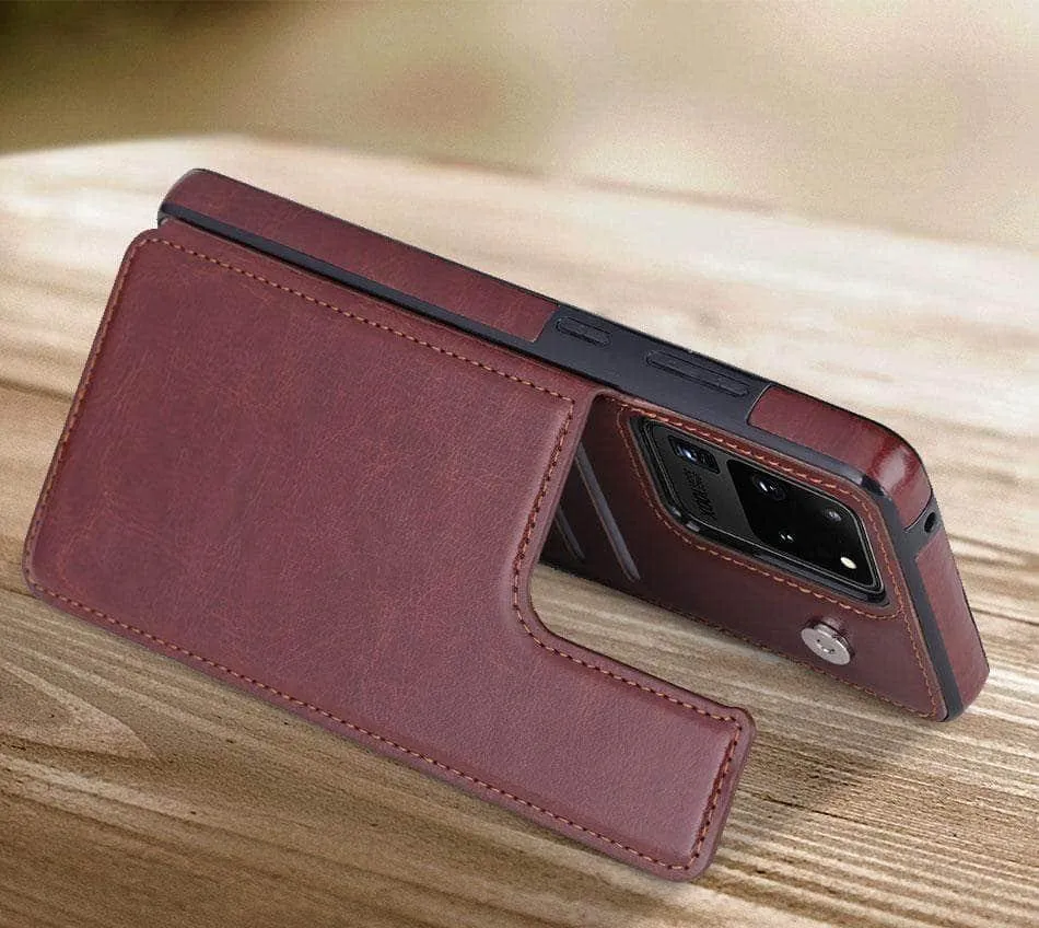 Galaxy S20 Plus S20 Ultra 5G Retro Vintage Wallet Case