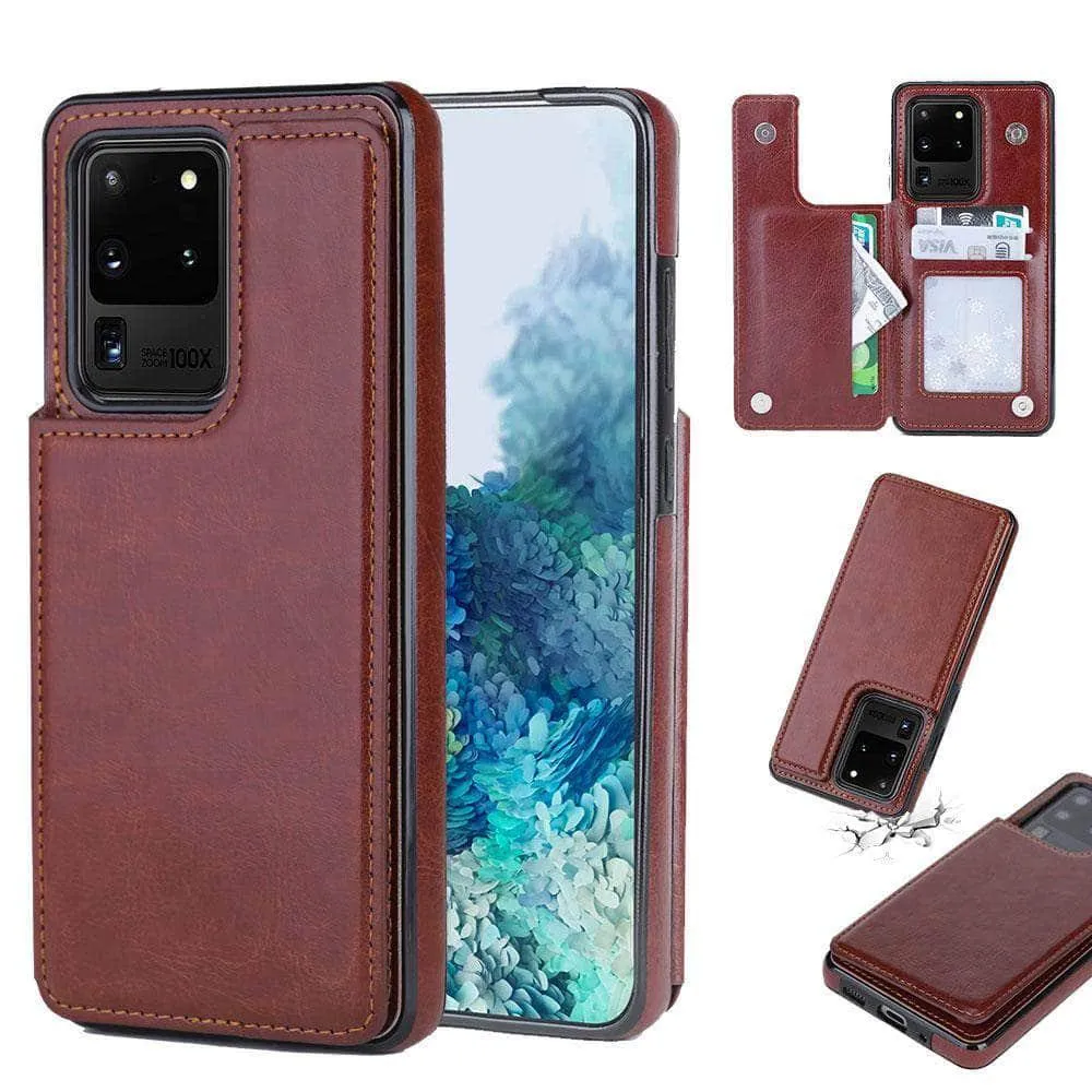 Galaxy S20 Plus S20 Ultra 5G Retro Vintage Wallet Case