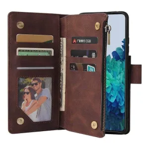 Galaxy S21 Zipper Wallet Leather Phone Case