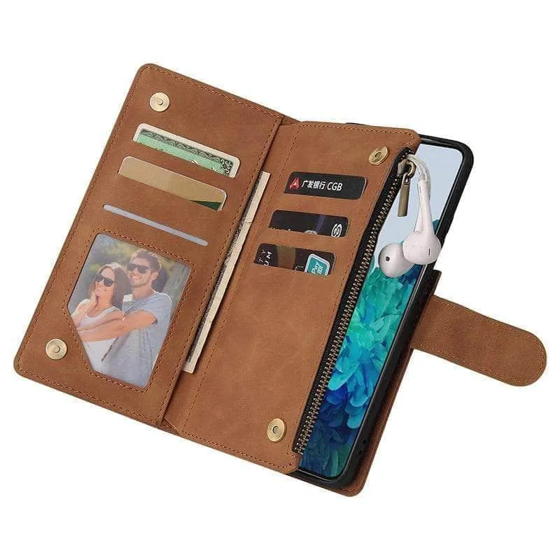 Galaxy S21 Zipper Wallet Leather Phone Case