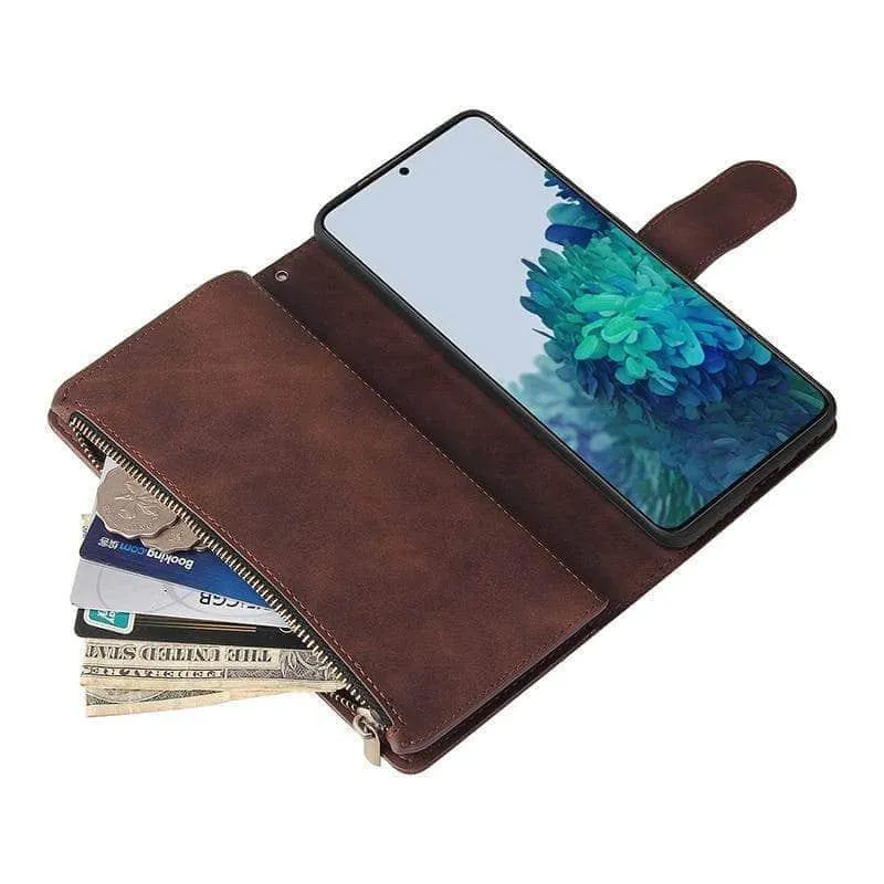Galaxy S21 Zipper Wallet Leather Phone Case