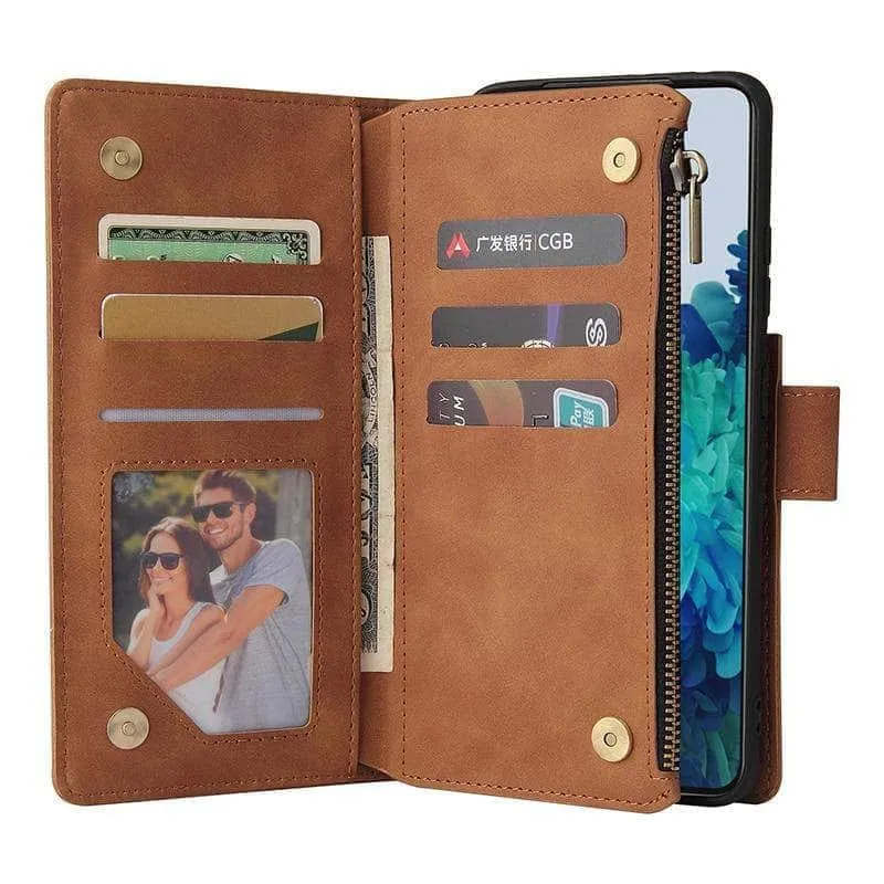 Galaxy S21 Zipper Wallet Leather Phone Case