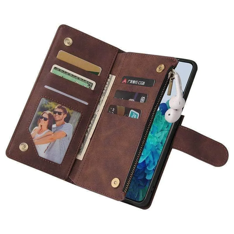 Galaxy S21 Zipper Wallet Leather Phone Case