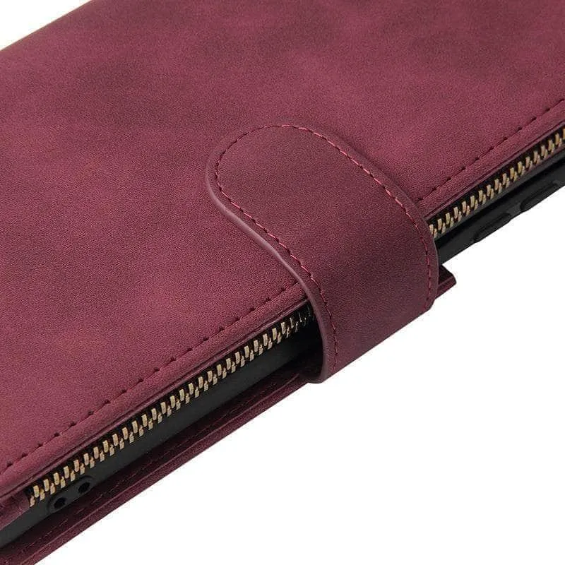 Galaxy S21 Zipper Wallet Leather Phone Case