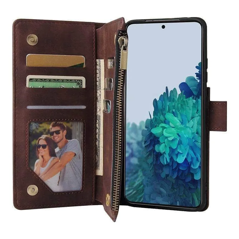Galaxy S21 Zipper Wallet Leather Phone Case