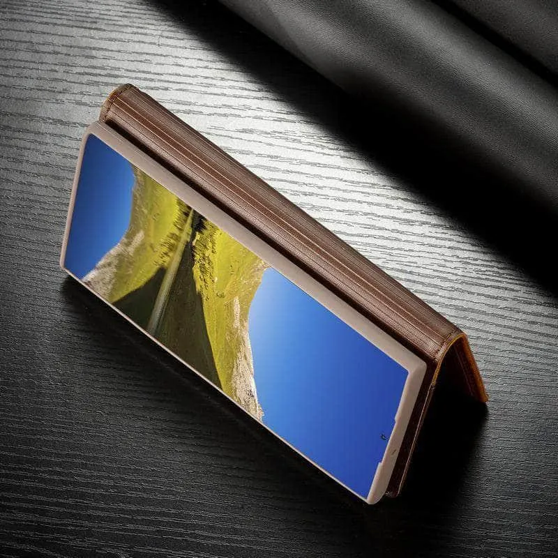 Galaxy S23 Luxury Magnetic Real Leather Wallet