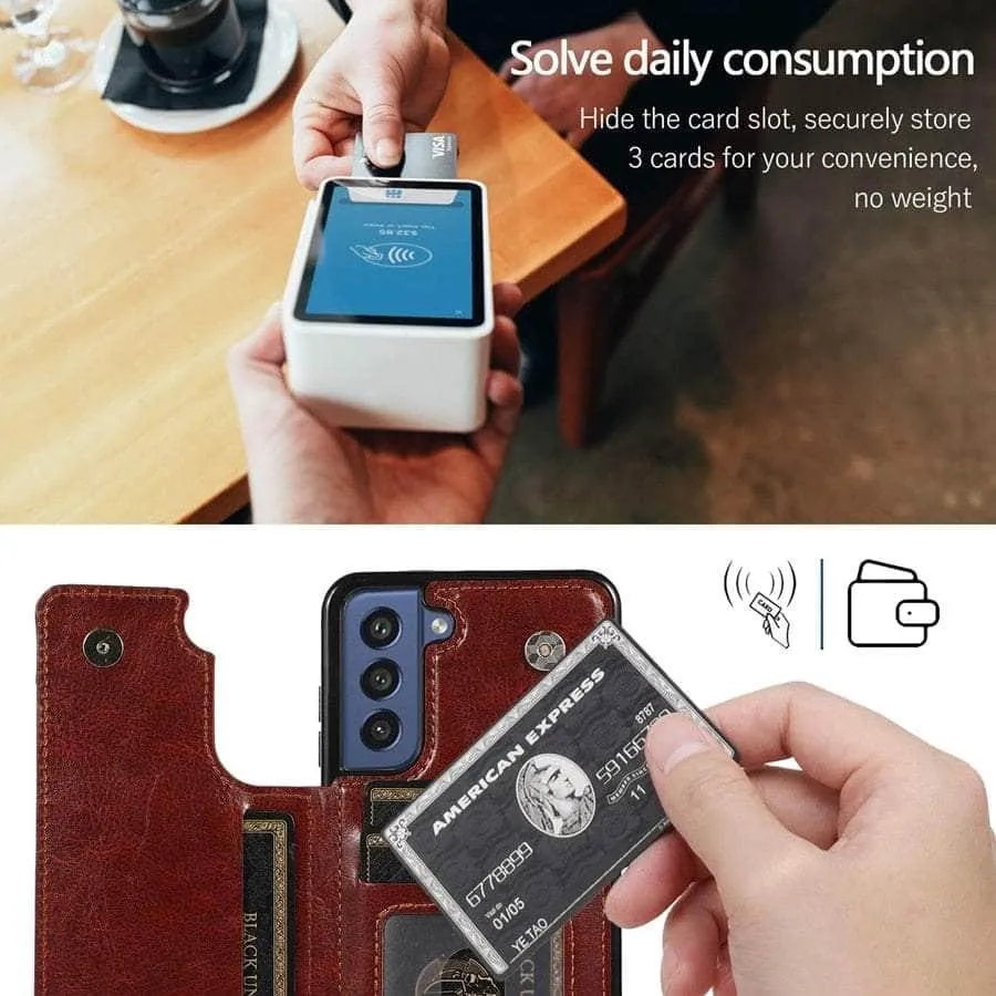 Galaxy S23 Luxury Slim Fit Wallet Leather Case