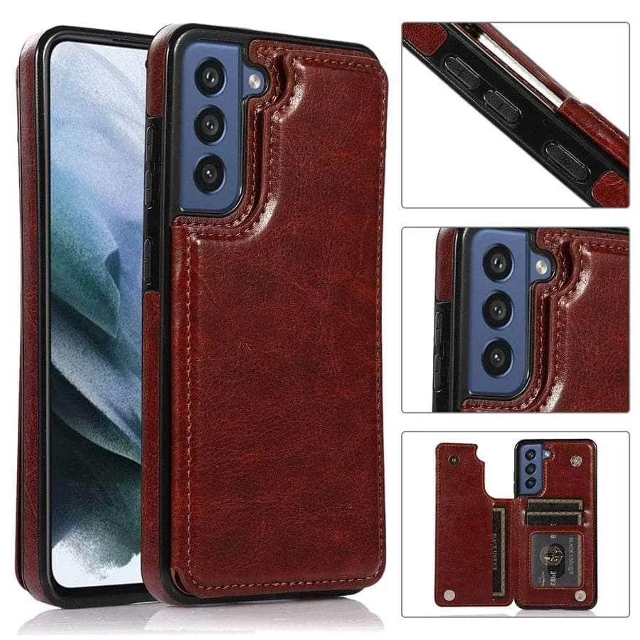 Galaxy S23 Luxury Slim Fit Wallet Leather Case